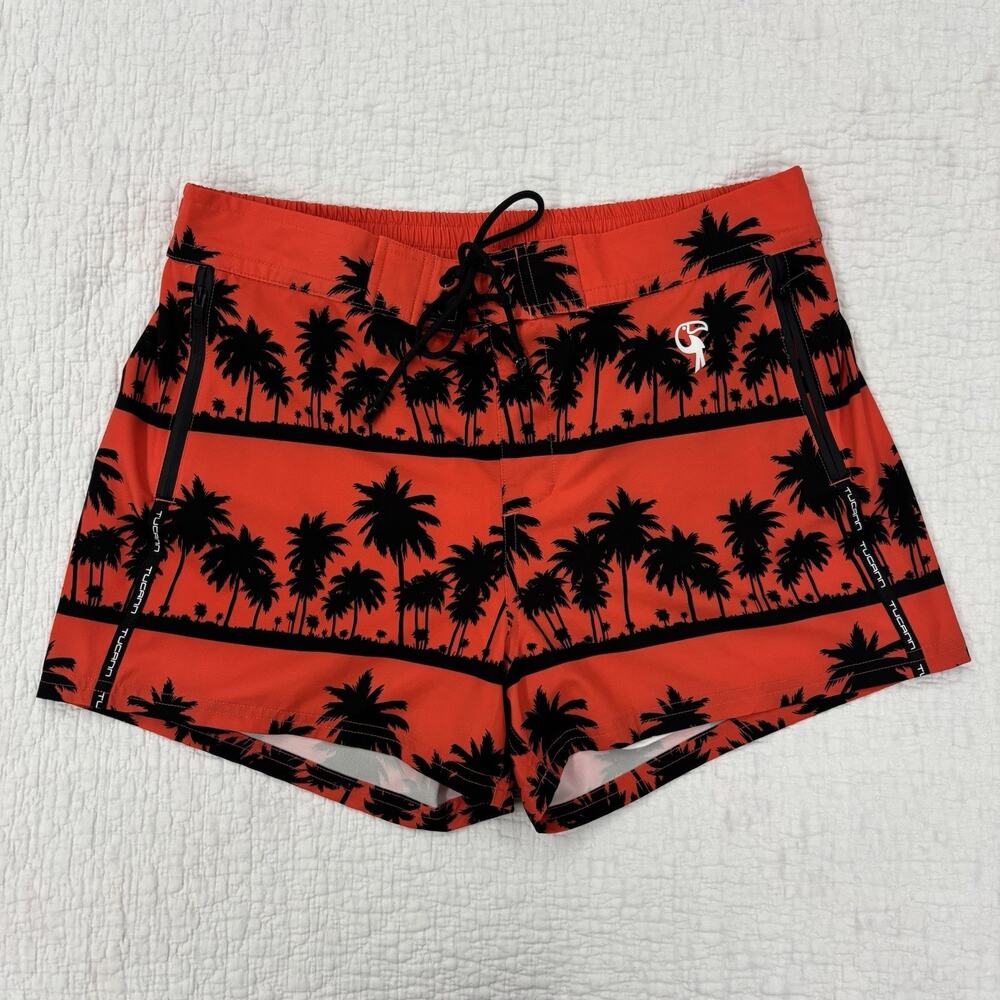 Tucann Trunks Mens Size XL Palm Tree Compression Liner Quick Dry Board Shorts